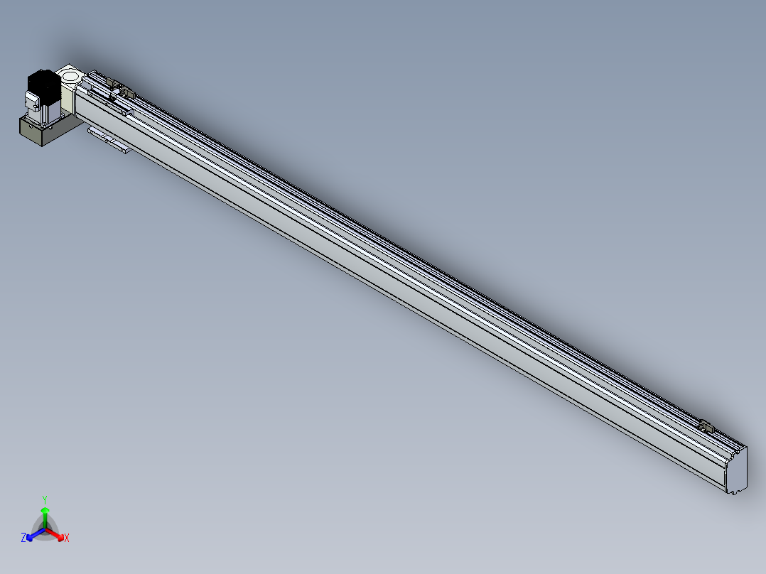 同步带滑台-半封闭B10H-L45-S1700-LU-P40-D3主视图