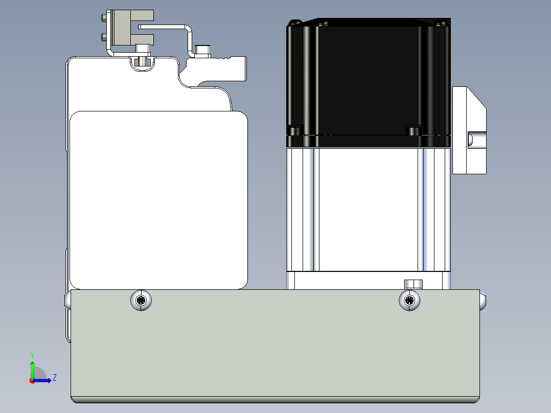 同步带滑台-半封闭B10H-L45-S1700-LU-P40-D3左视图