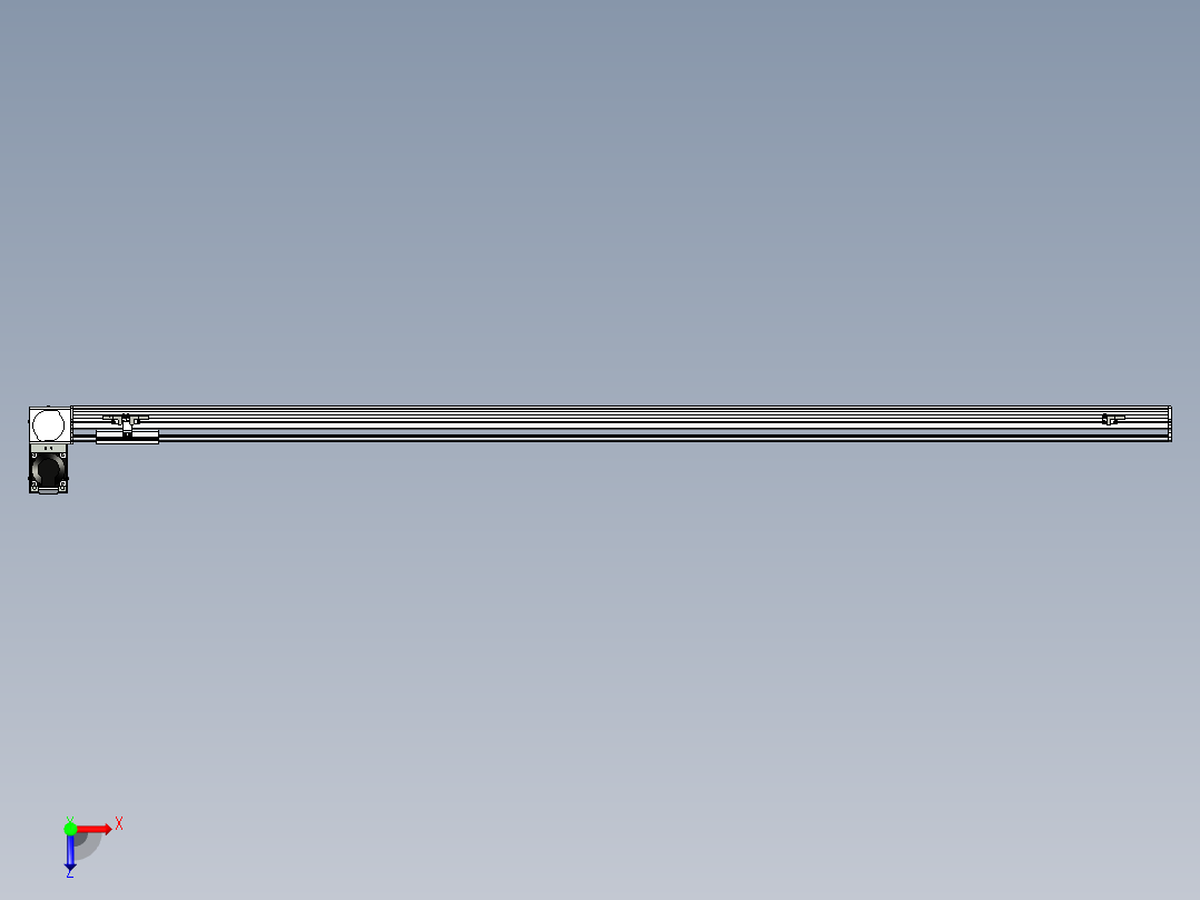 同步带滑台-半封闭B10H-L45-S1700-LU-P40-D3俯视图