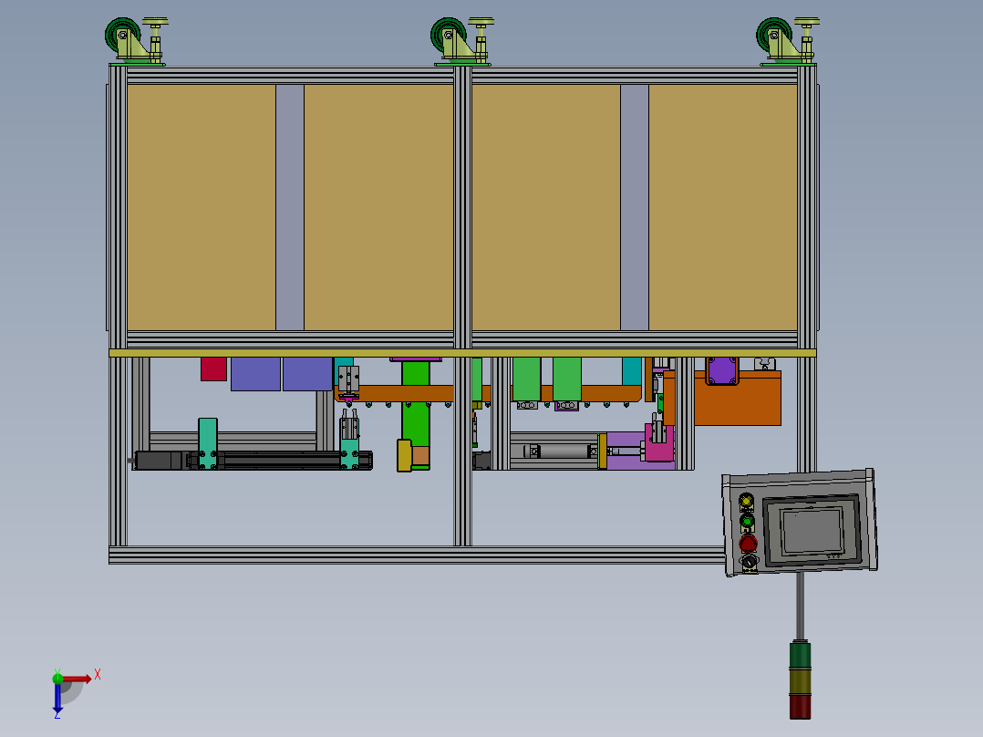 轴滑移推力自动检测设备方案1199878==100俯视图