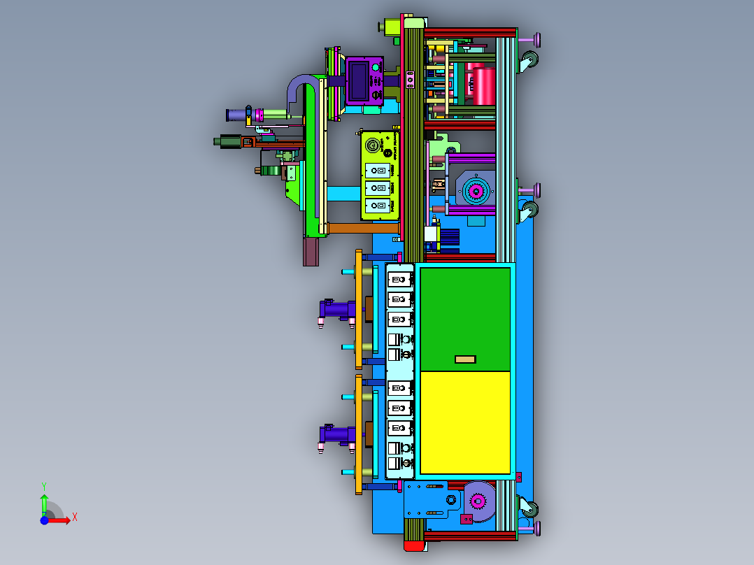 电脑外壳涂覆压合产线前视图