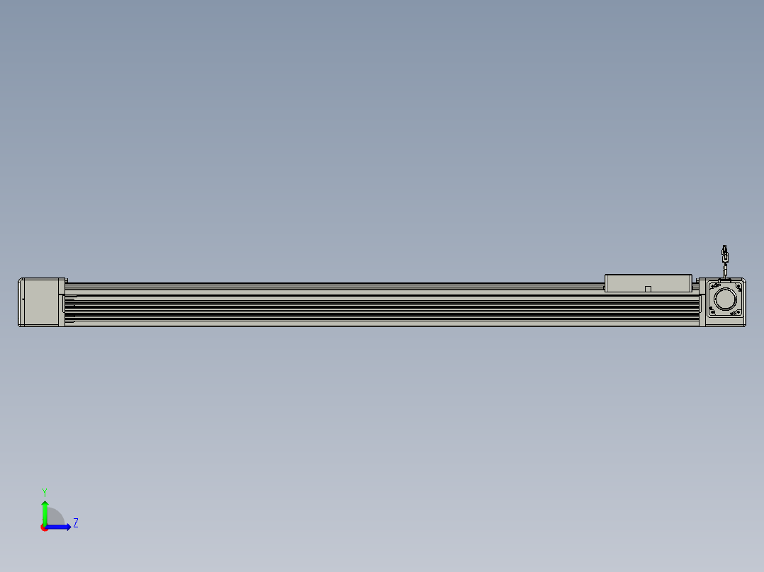 威洛博直线电机模组EB16-L208-S1300-R-ZP75-MS3-5K左视图