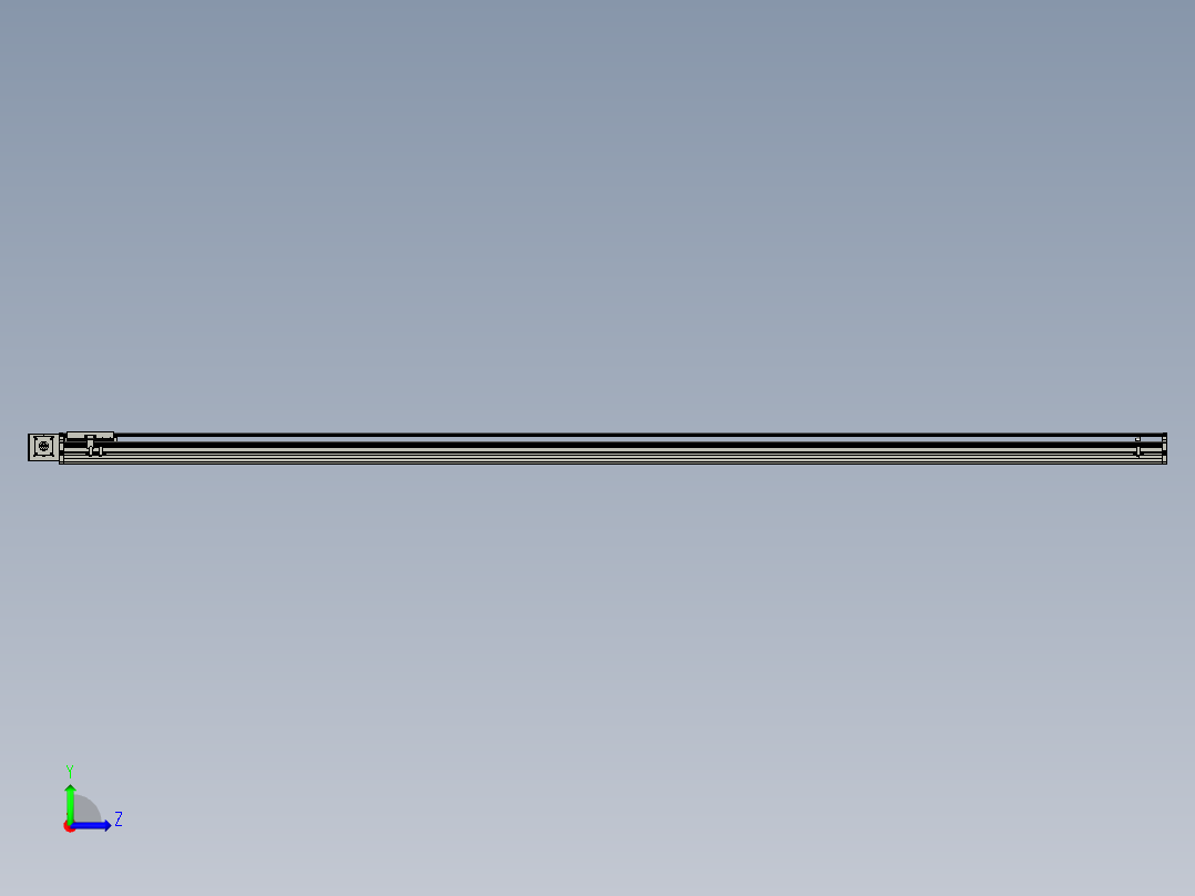 东锦同步带传动-直线滑台模组DH120B-L125-S2650-BL-P400W-C3左视图