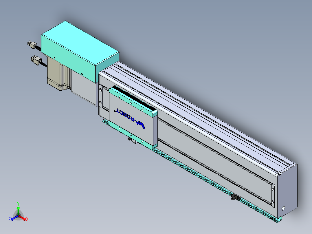 威洛博VBC同步带传动一无尘环境VBC14-L45-S350-BR-ZP75-C3主视图