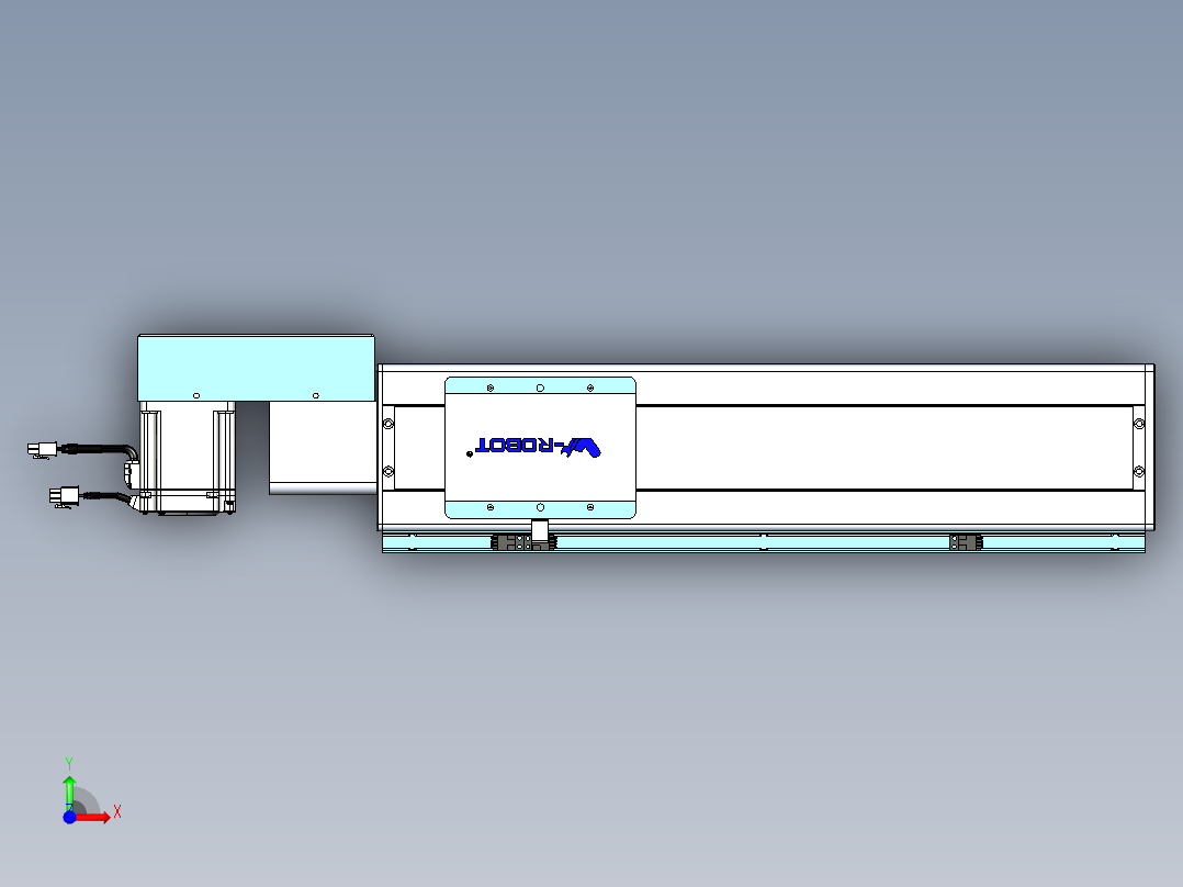 威洛博VBC同步带传动一无尘环境VBC14-L45-S350-BR-ZP75-C3前视图