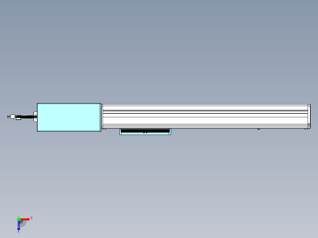威洛博VBC同步带传动一无尘环境VBC14-L45-S350-BR-ZP75-C3俯视图