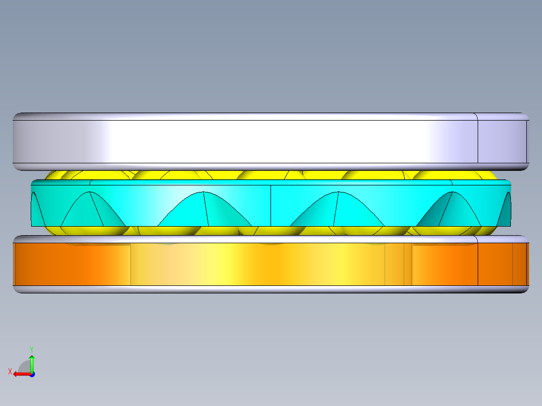 平面推力球轴承51204后视图