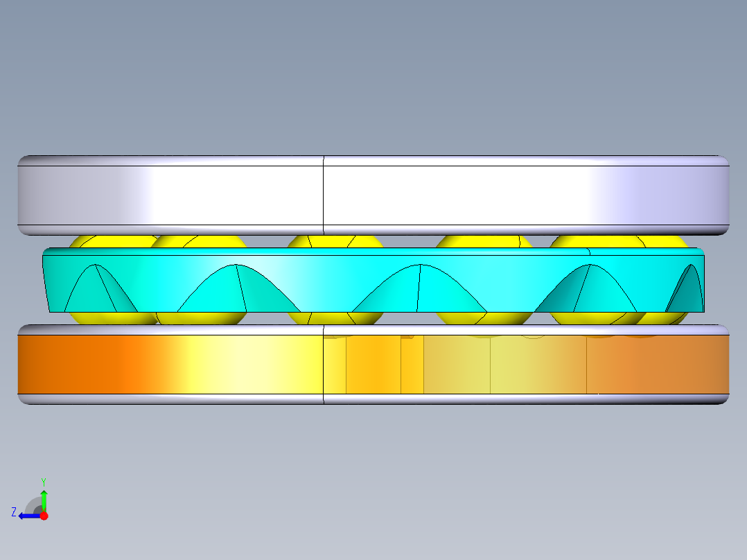 平面推力球轴承51204右视图