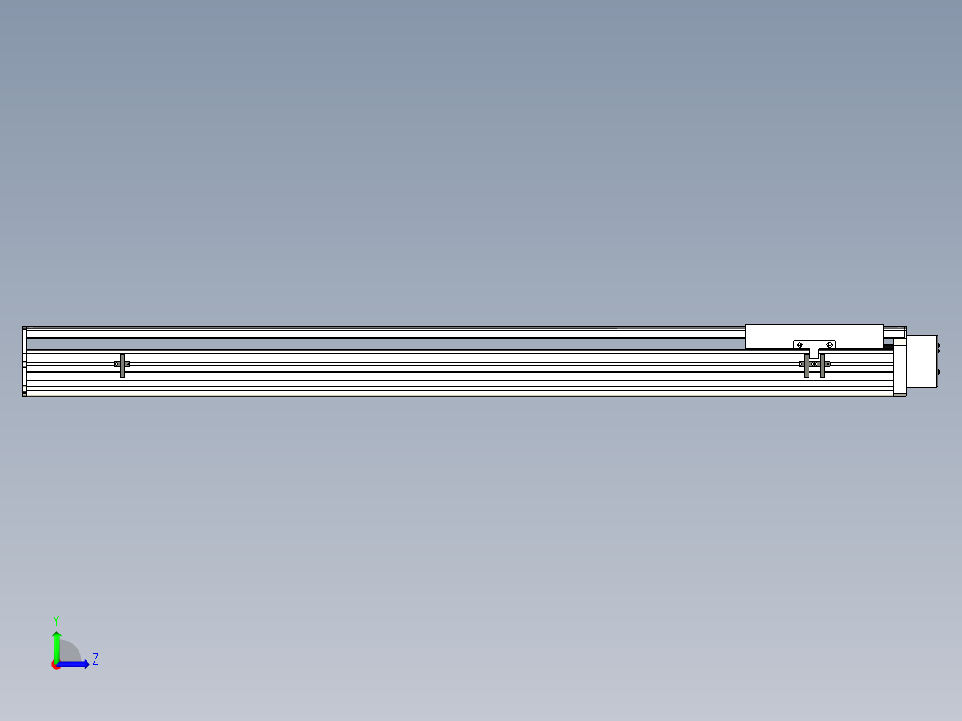Toyo东佑达直线模组-ETH22-1150-BL-400W+煞車左视图