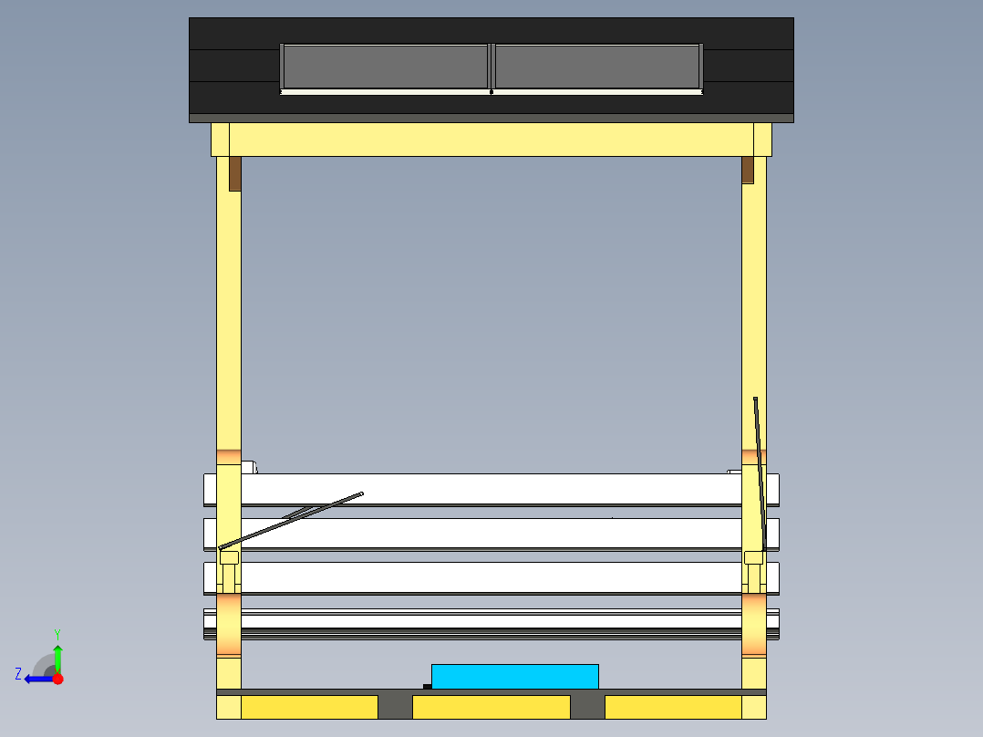 太阳能长凳右视图