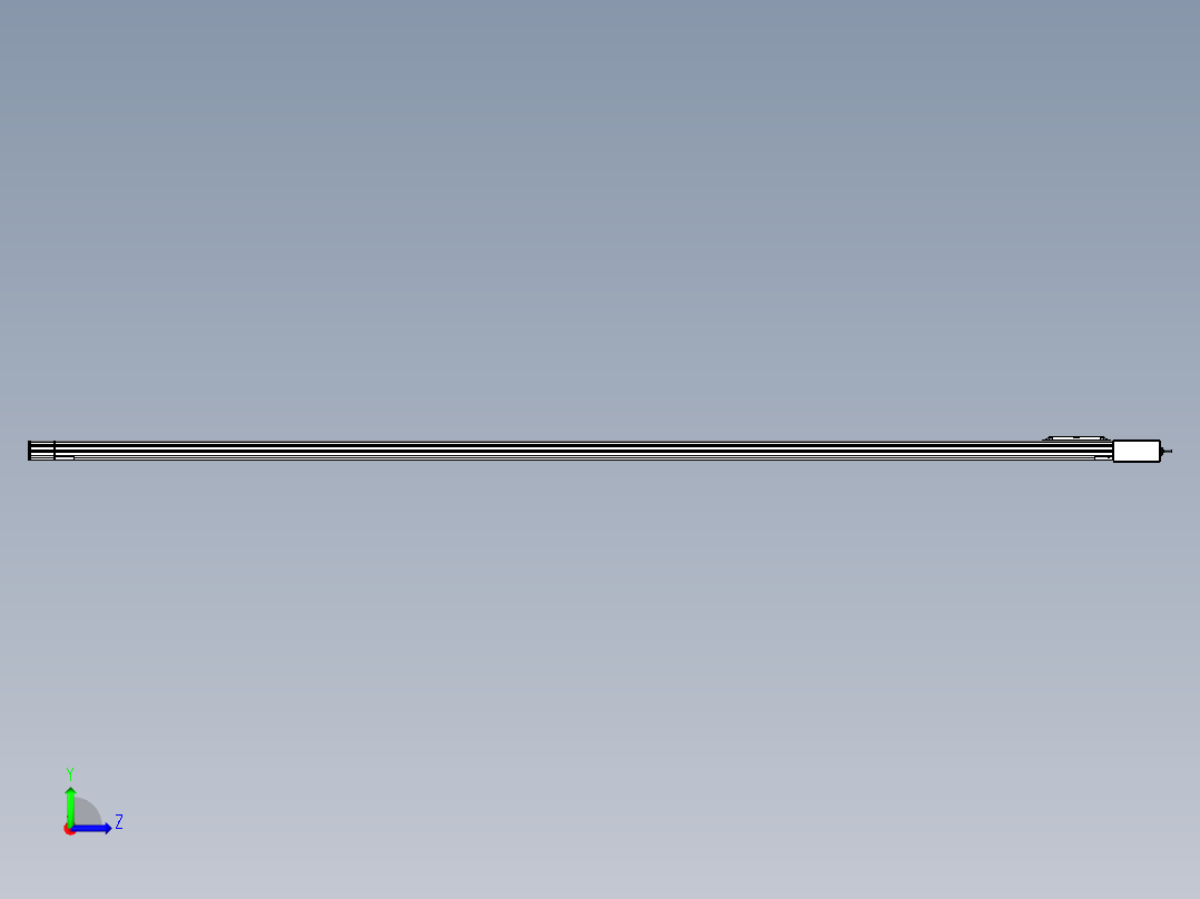 Toyo东佑达直线模组-M65-S-3300-L-M20-C4左视图