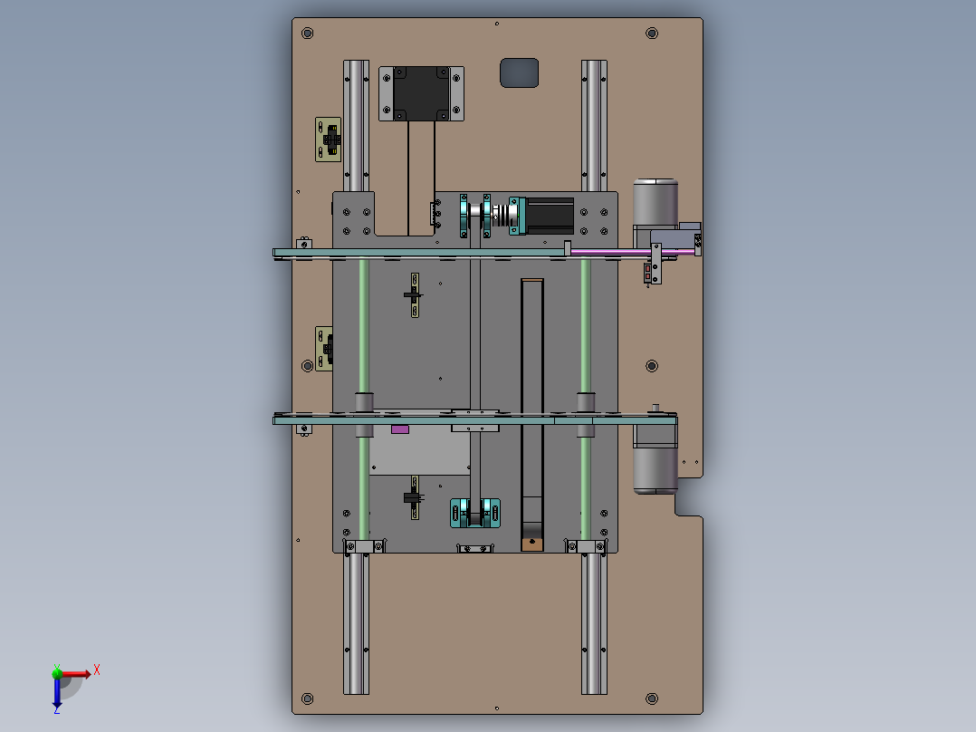0.442米输送机构俯视图