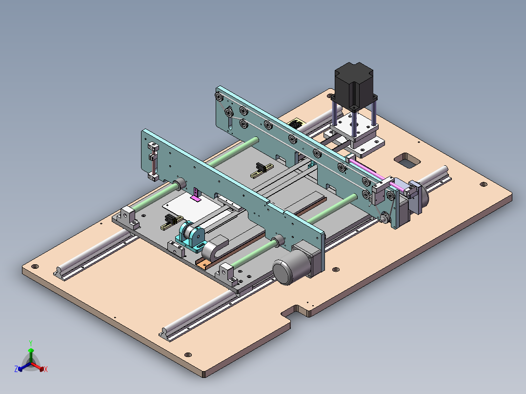 0.442米输送机构正等轴测图