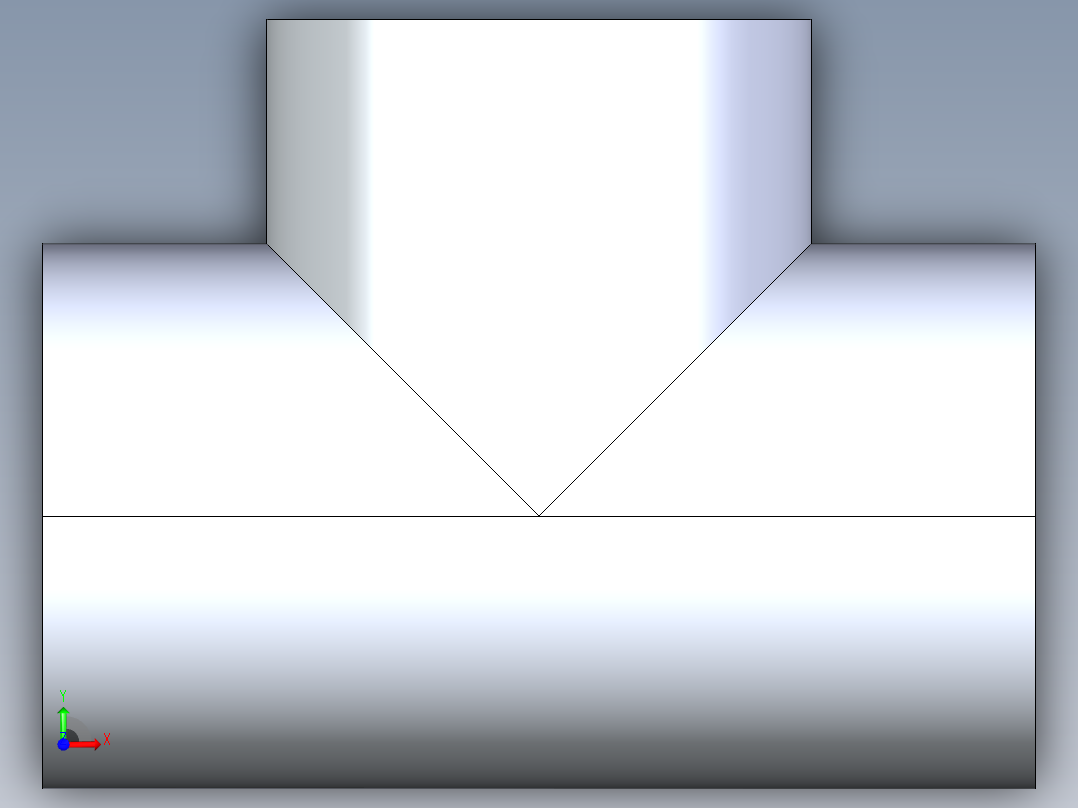 聚氯乙烯配件02A-Sch80_ReducingTee_SxSxS_801-626FB_10in x 6in前视图