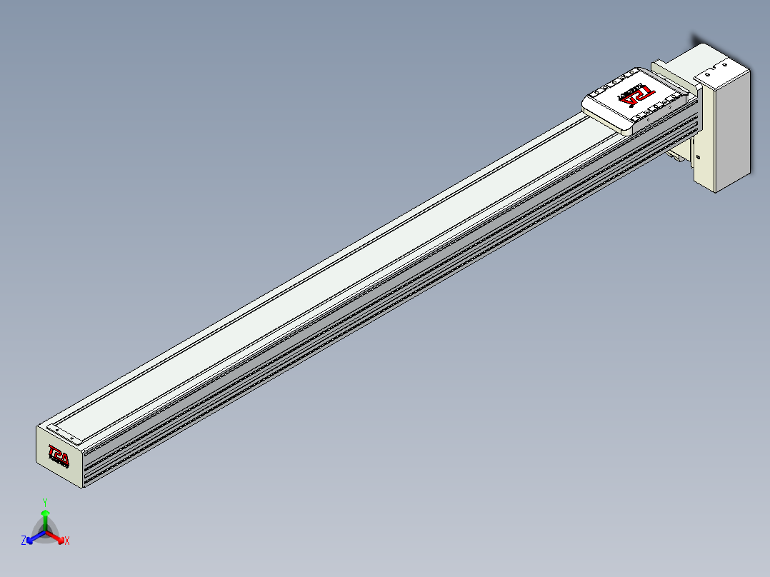 同步带全封闭直线模组TPA-HCB-85D-90-L950-LP-C-P20-N3主视图