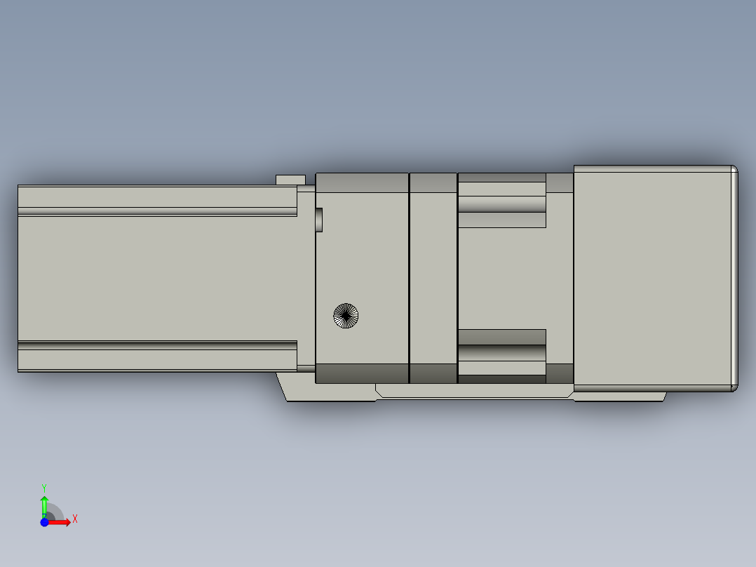 直线模组LHB17-L40-S1750-BR设计图纸前视图