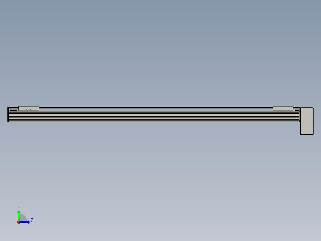 直线模组WG-LHB12-S1350-LD设计图纸左视图
