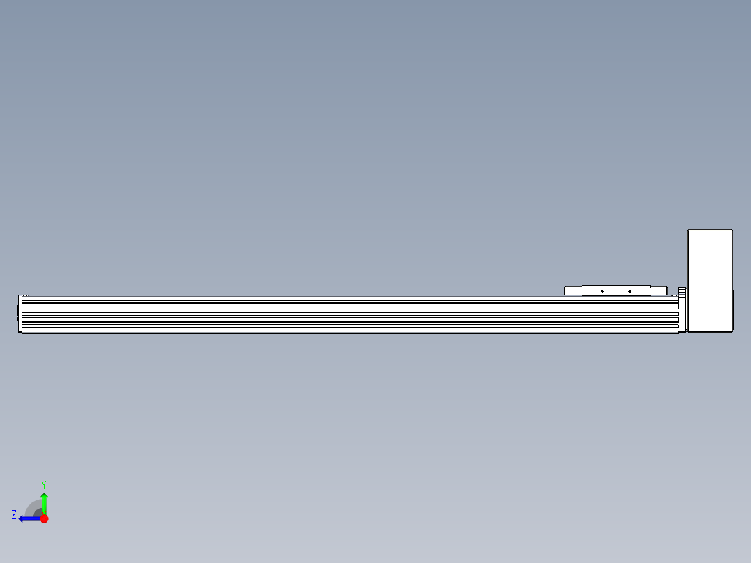 同步带全封闭直线模组TPA-HCB-110D-90-L750-LU-C-P40-N3右视图