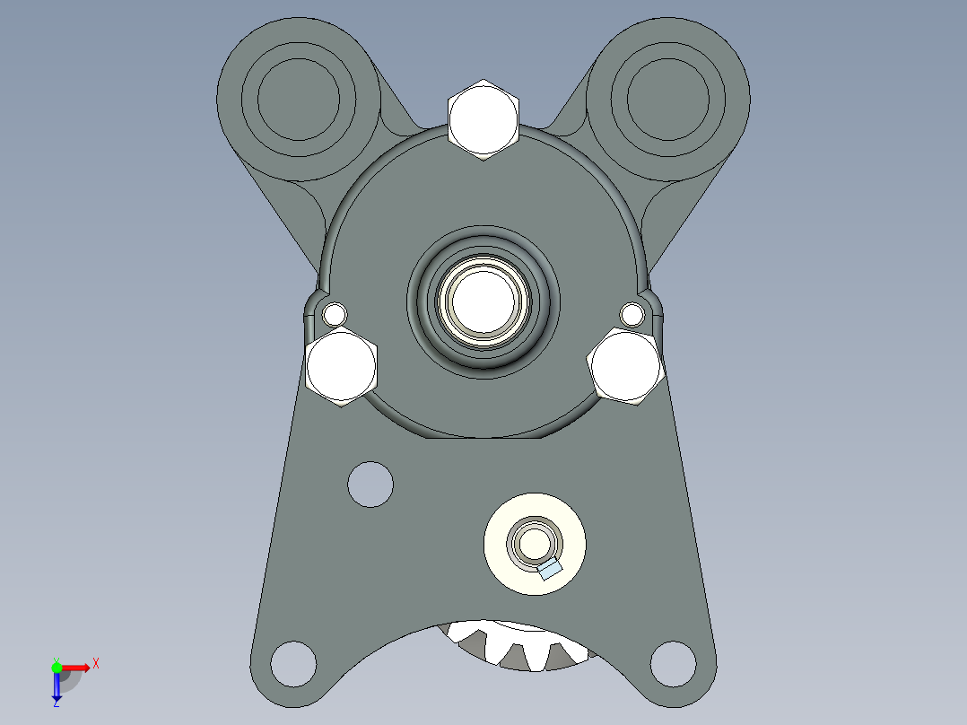 4100型机油泵俯视图