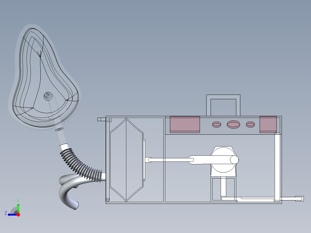 B3004022-COVID19 便携式呼吸机右视图