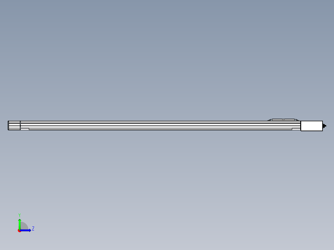 Toyo东佑达直线模组-M65-S-1750-L-M40-C4左视图