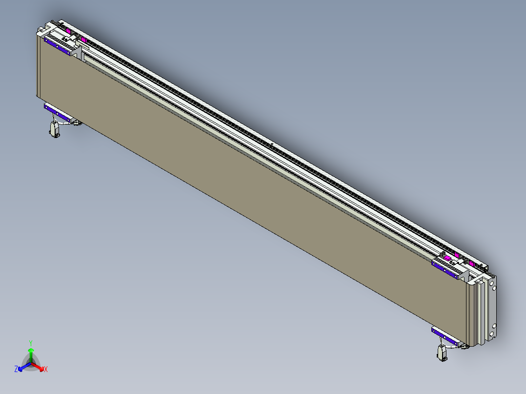 威洛博VL系列直线电机模组-2VL22H1-S1450正等轴测图