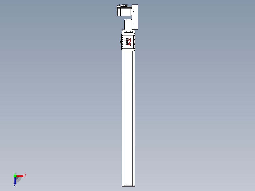 同步带全封闭直线模组TPA-HCB-85D-90-L850-ML-C-P20-N3俯视图