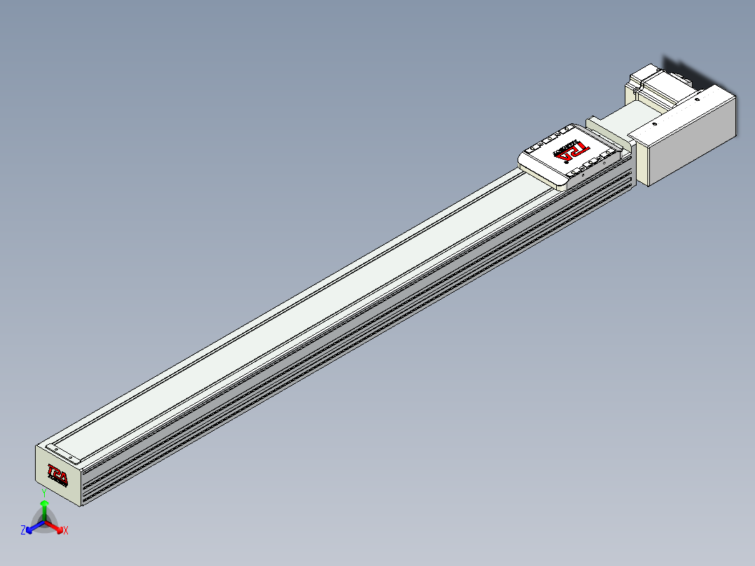 同步带全封闭直线模组TPA-HCB-85D-90-L850-ML-C-P20-N3正等轴测图
