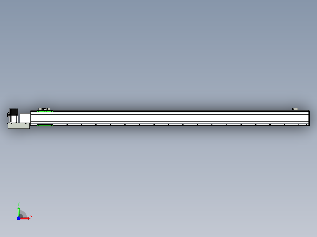 同步带滑台-半封闭B10H-L45-S1700-L-P40-D3前视图