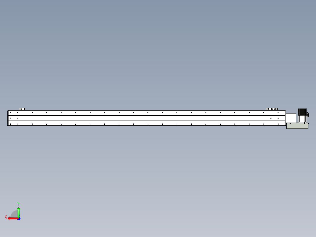 同步带滑台-半封闭B10H-L45-S1700-L-P40-D3后视图