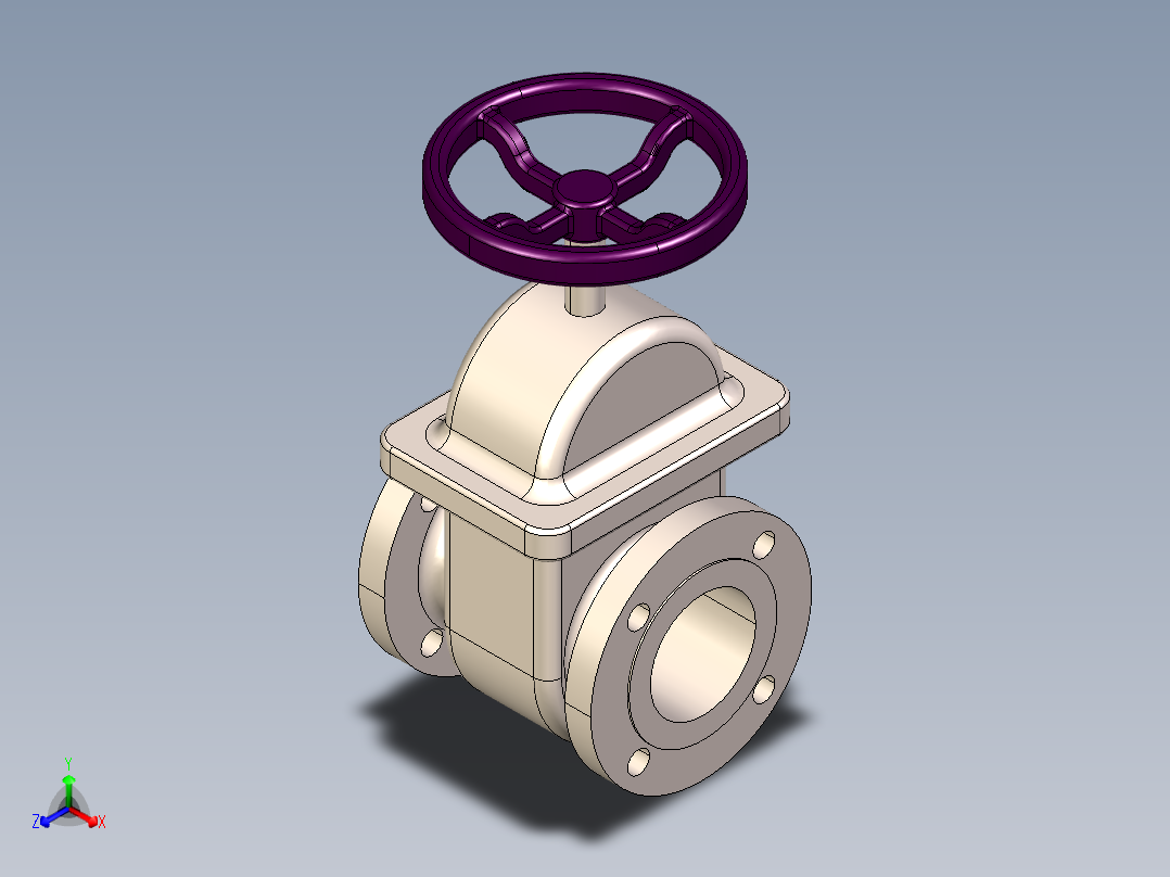 阀门模型GATE_VALVE正等轴测图