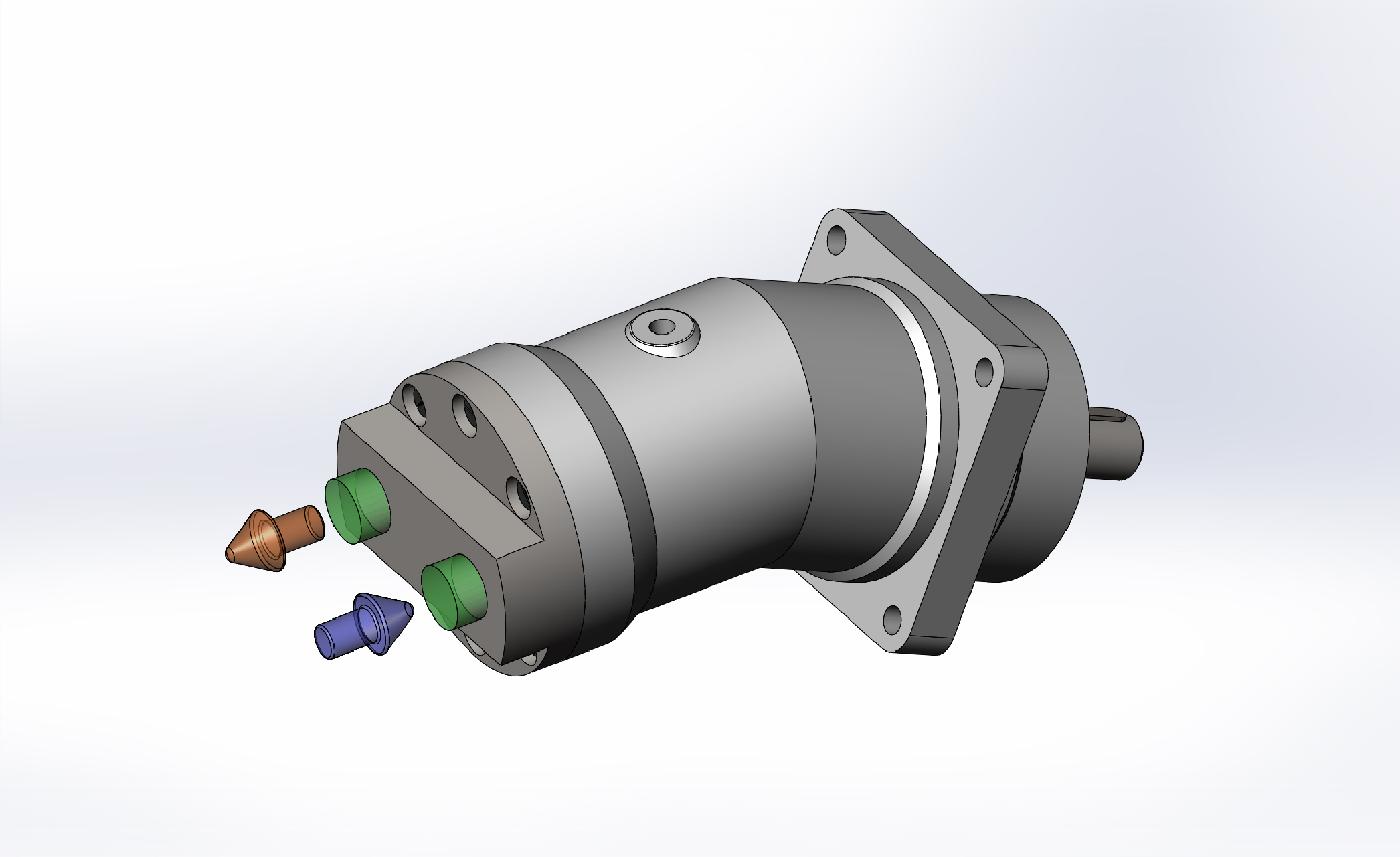 轴向柱塞泵简易结构