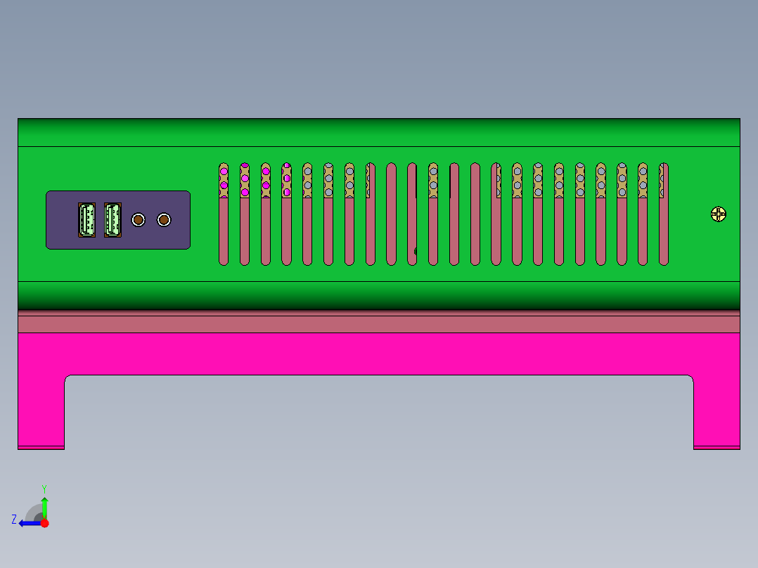 快睿Mini-ITX支架式机箱右视图