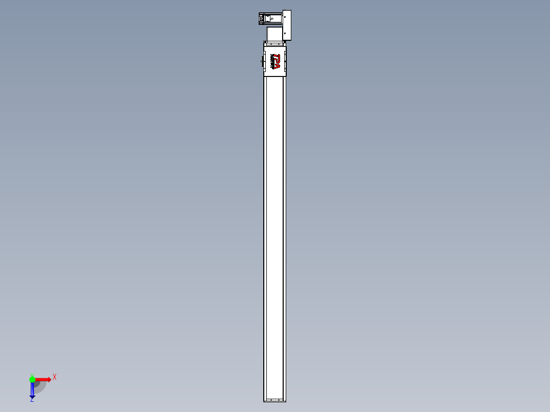 同步带全封闭直线模组TPA-HCB-110D-90-L1550-ML-C-P40-N3俯视图