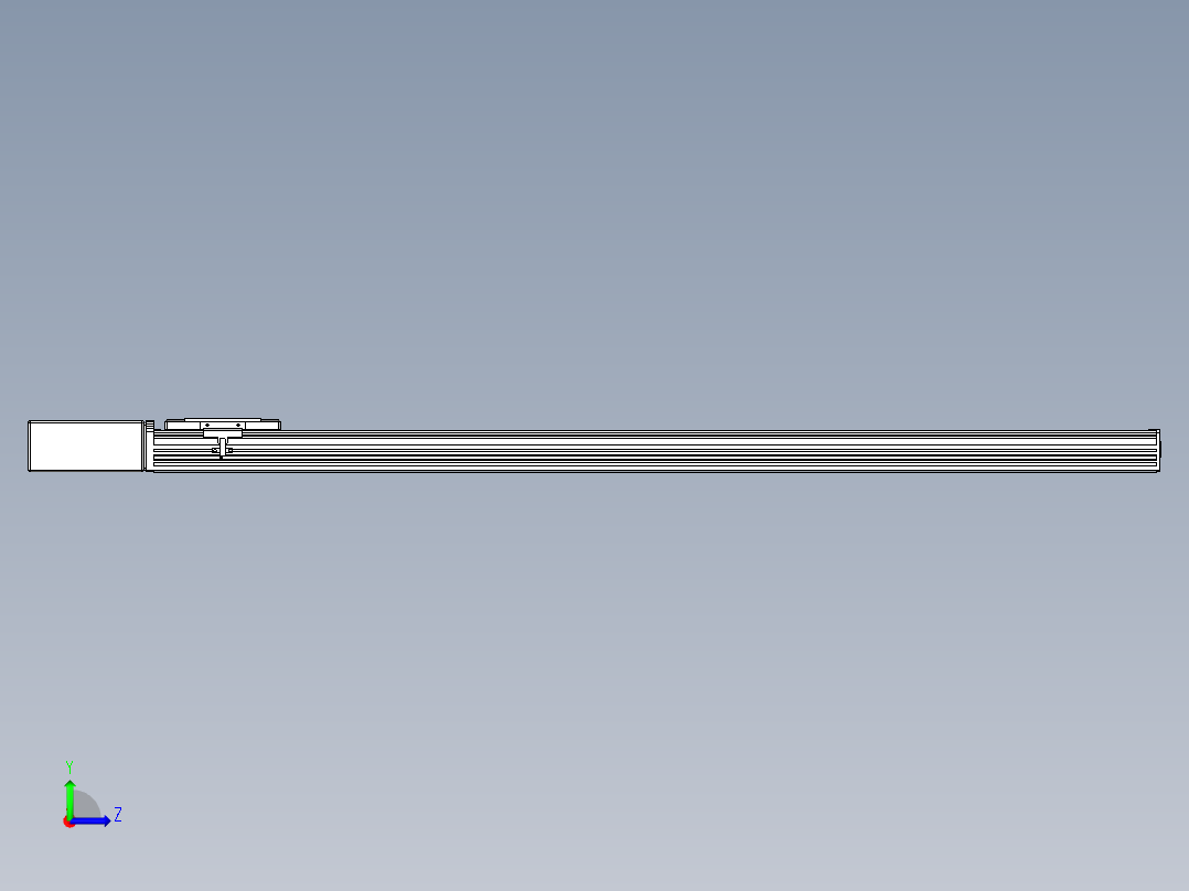 同步带全封闭直线模组TPA-HCB-110D-90-L1100-MR-Y-P40-N3左视图