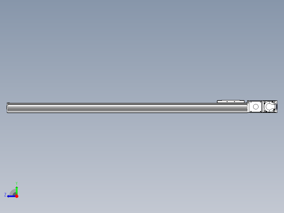 同步带全封闭直线模组TPA-HCB-110D-90-L1100-MR-Y-P40-N3右视图