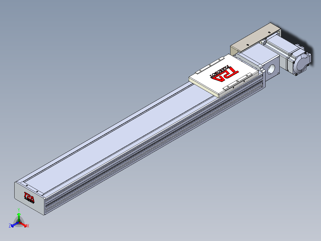 同步带全封闭直线模组TPA-HCB-110D-90-L600-MR-C-P40-N3正等轴测图