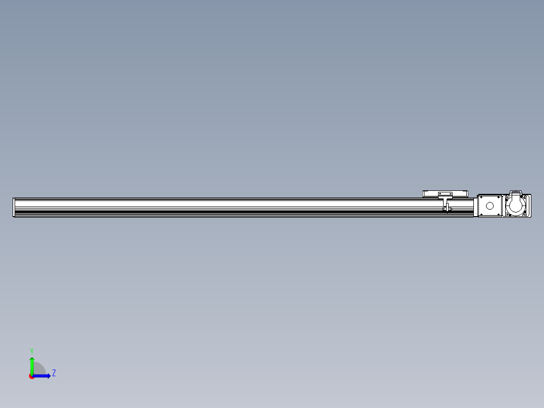 同步带全封闭直线模组TPA-HCB-105D-90-L1100-MR-Y-P20-N3左视图