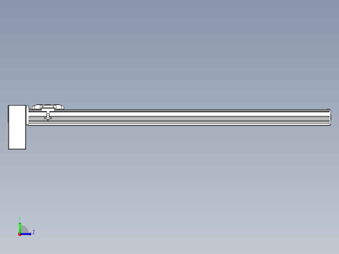 同步带全封闭直线模组TPA-HCB-85D-90-L950-RP-Y-P20-N3左视图