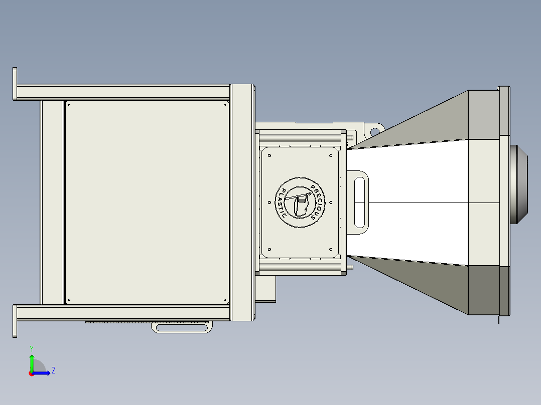 工业碎纸机模型左视图