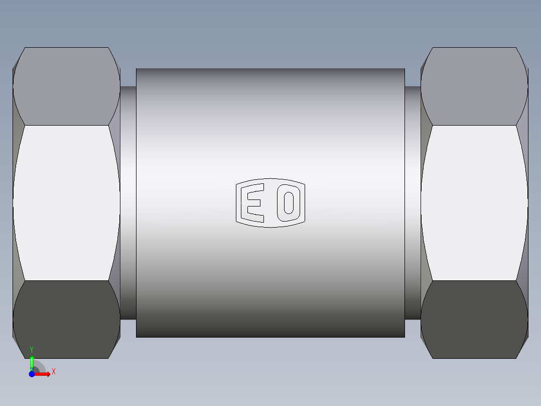 卡套式工业通用硬管接头EO_Weld_bulkhead_fitting_ESV42ZL71前视图