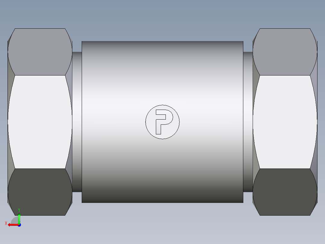 卡套式工业通用硬管接头EO_Weld_bulkhead_fitting_ESV42ZL71后视图
