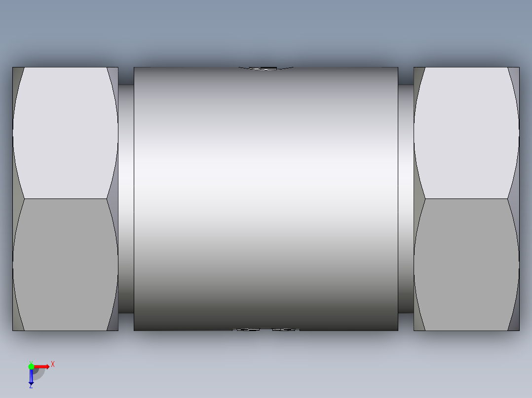 卡套式工业通用硬管接头EO_Weld_bulkhead_fitting_ESV42ZL71俯视图