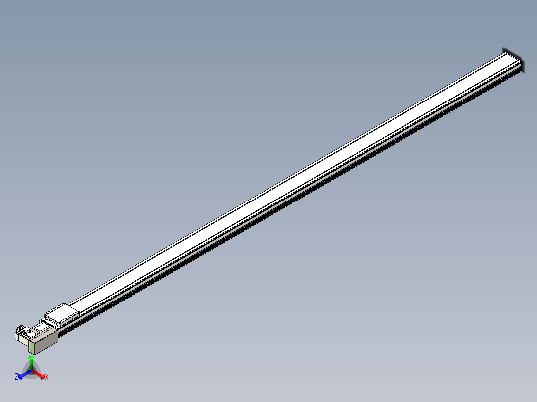 同步带全封闭直线模组TPA-HCB-105D-90-L2750-MR-Y-P20-N3正等轴测图