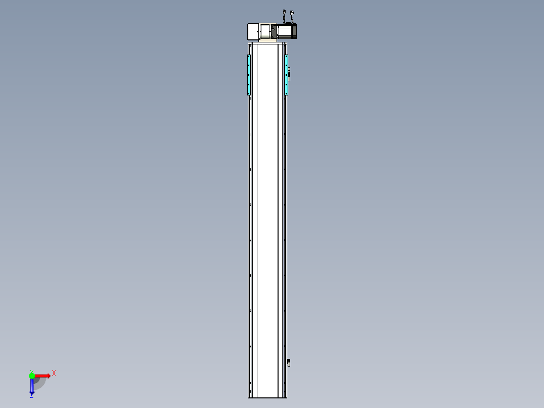 同步带滑台-半封闭B22H-L100-C-S1600-LU-P75-D3-N5俯视图