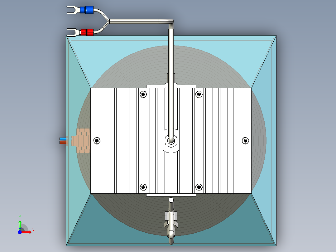 透镜太阳能电源前视图