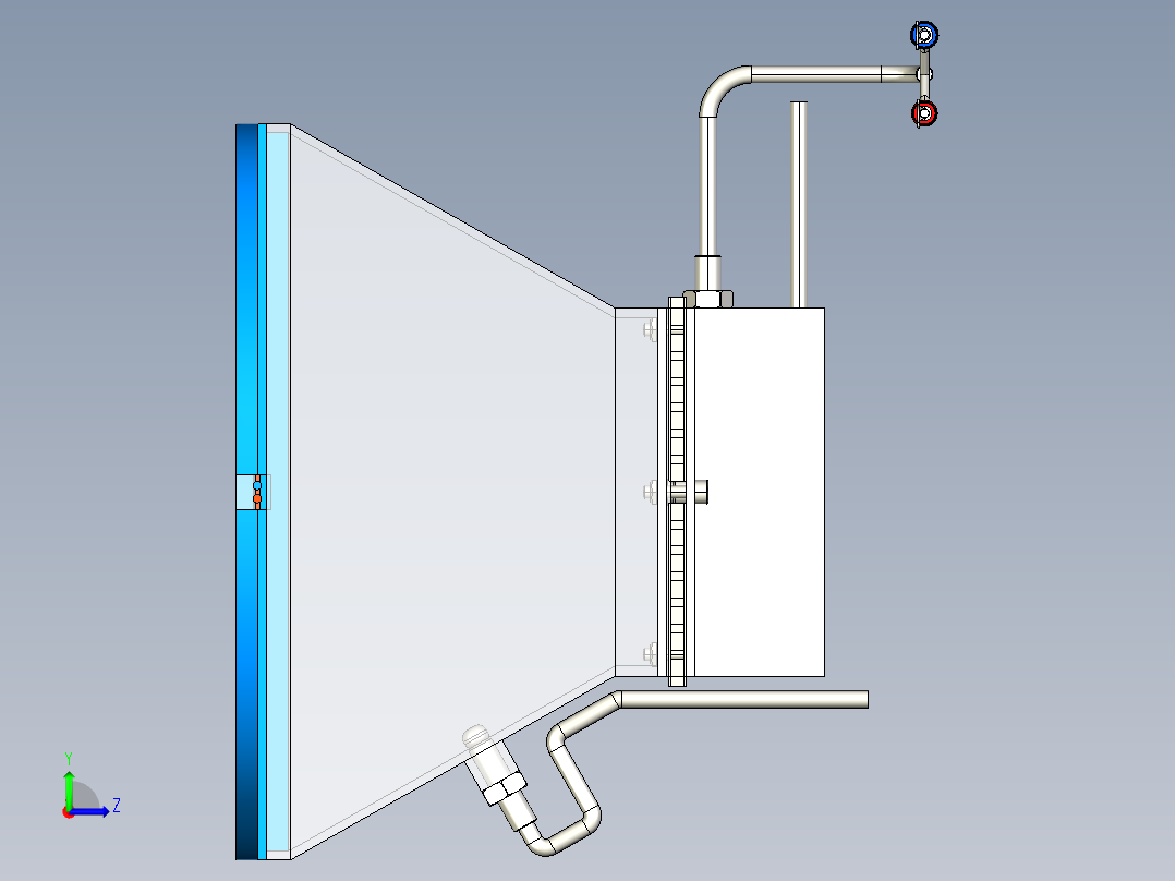 透镜太阳能电源左视图