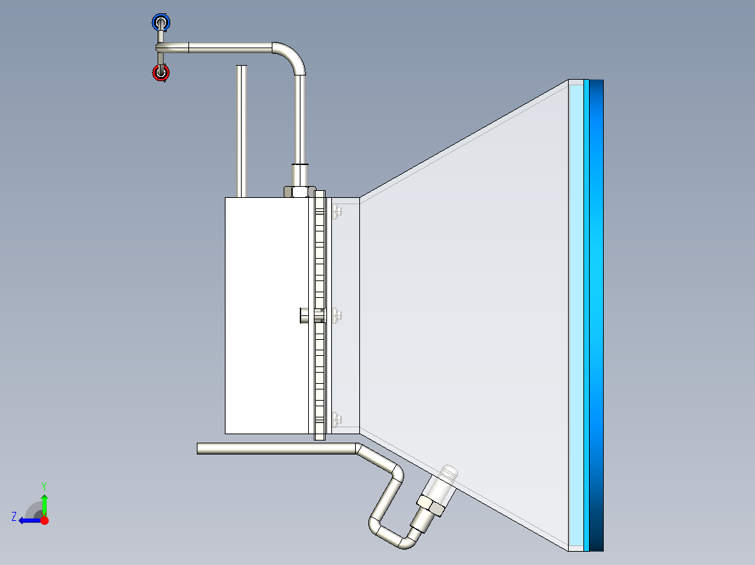 透镜太阳能电源右视图