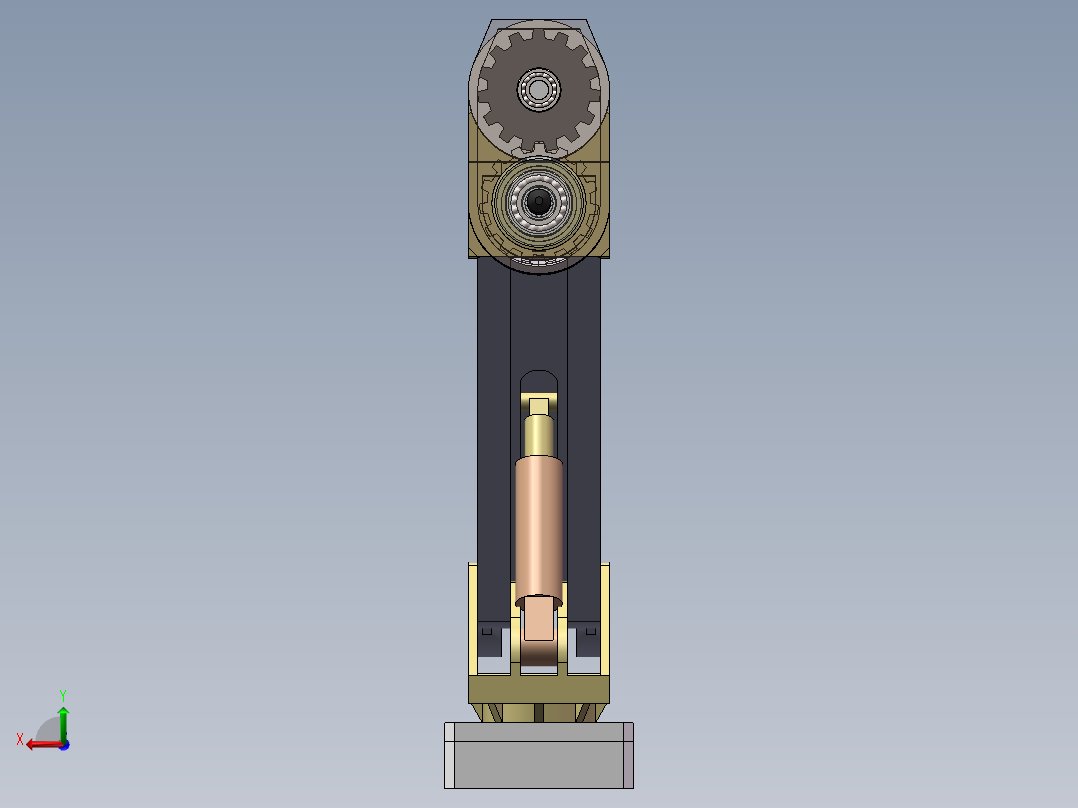 液压振动钻 (2)后视图