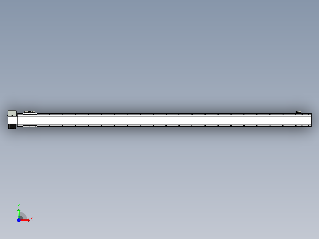 同步带滑台-半封闭B10H-L45-S2050-RD-P40-D3前视图